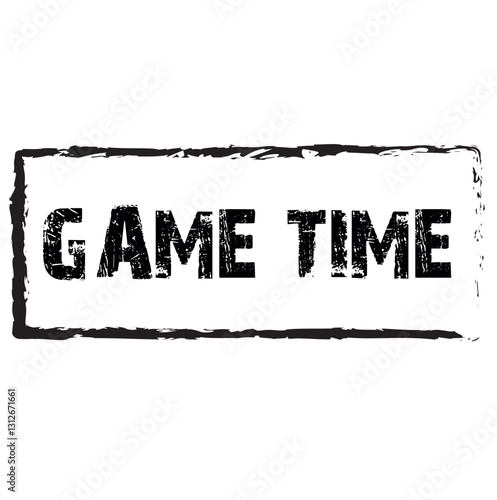 Text GAME TIME spelled out in wooden letter. Surrounded by dice, dominoes other game pieces on black background. Table games. Stay home activity