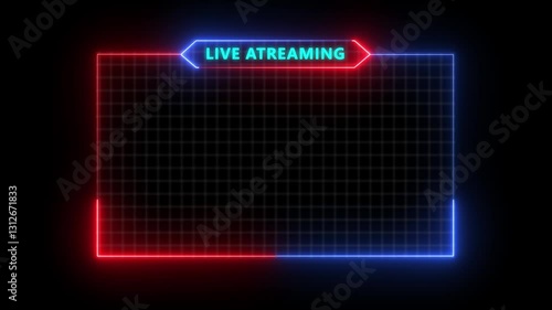 Wallpaper Mural Animated neon Live streaming Icon. live streaming neon text frame animation box frame neon frame live streaming game live. Torontodigital.ca