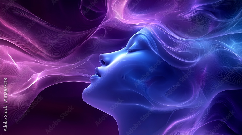 soft glowing ribbons, abstract and futuristic, vibrant purple and blue tones, high resolution, fluid and artistic design, smooth flowing waves, cosmic and elegant soft glowing ribbons, abstract and futuristic, vibrant purple and blue tones, high resolution, fluid and artistic design, smooth flowing waves, cosmic and elegant