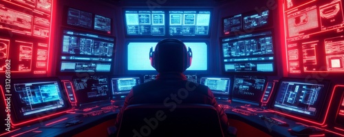 A fully simulated cyber world, indistinguishable from reality, glowing interfaces everywhere