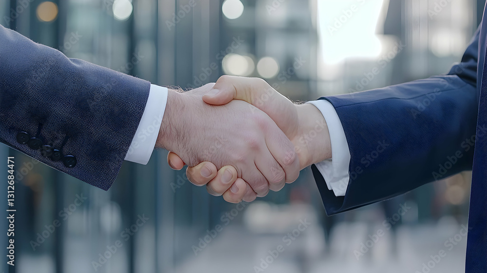 Business Collaboration Partnership Handshake in Modern Office Business Collaboration Partnership Handshake in Modern Office