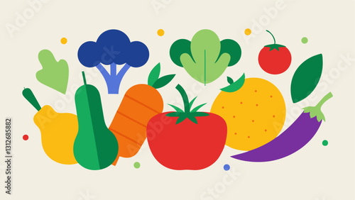 Vegetable icon. Vegetable icon set. Cartoon style