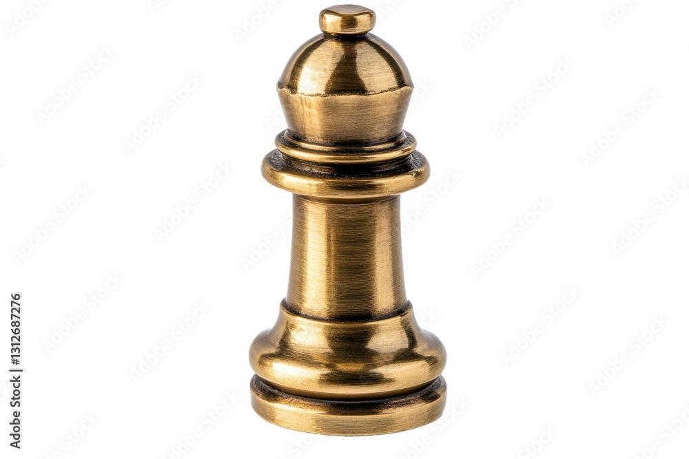a gold chess piece on a white background a gold chess piece on a white background