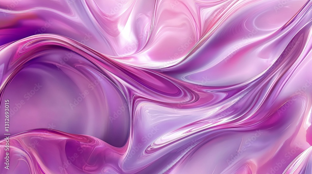 Obraz premium vibrant purple and pink abstract background with smooth wavy patterns, dynamic and modern, sleek and futuristic design