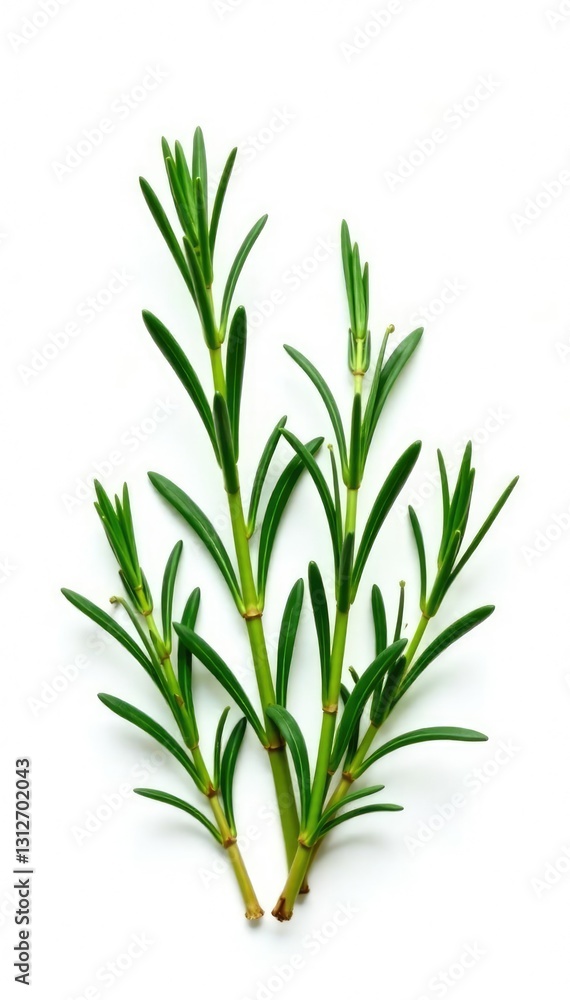 Fototapeta premium sprigs of rosemary isolated on white background, herbalism, nature photography, rosemary