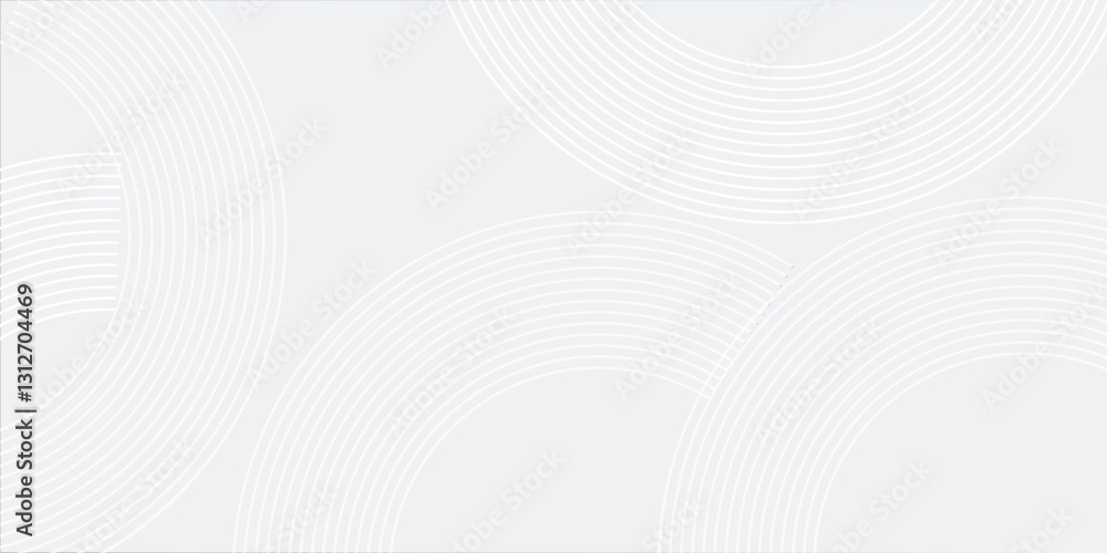 Fototapeta premium Abstract white glowing geometric lines on gray background. Modern shiny blue circle lines pattern. Futuristic technology concept.