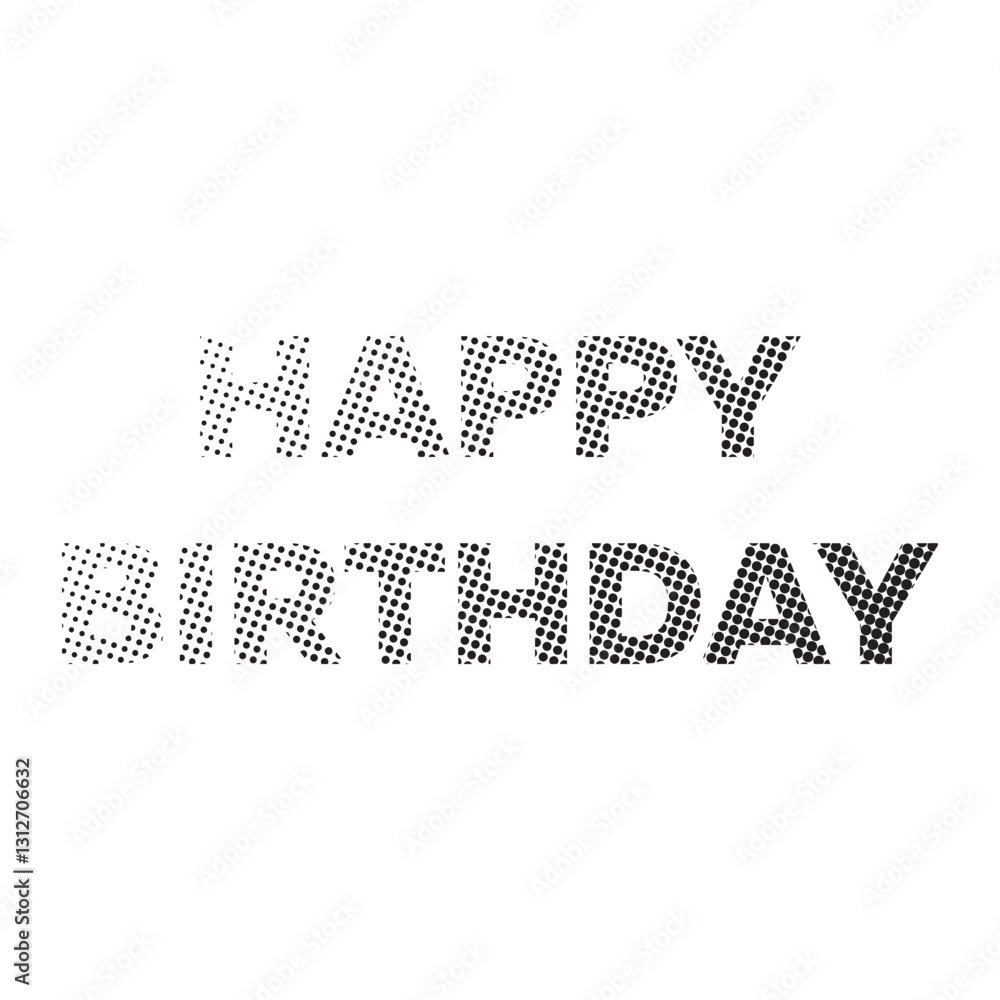 Fototapeta premium Happy Birthday vector background. Lettering invitation or greeting card. Vector pop art illustration.