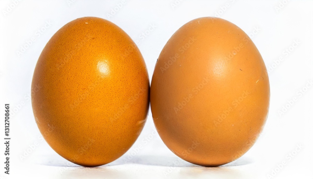 Two Fresh Eggs Perfectly Isolated on a White Background Two Fresh Eggs Perfectly Isolated on a White Background