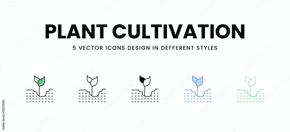 Plant Cultivation vector icons set stock illustration. Plant Cultivation vector icons set stock illustration.