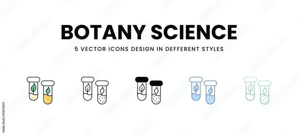 Botany Science vector icons set stock illustration. Botany Science vector icons set stock illustration.