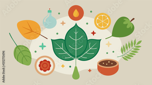 The unique flavor profile of each herb is sad and appreciated reminding us to be present and mindful of the little things in life.. Vector illustration