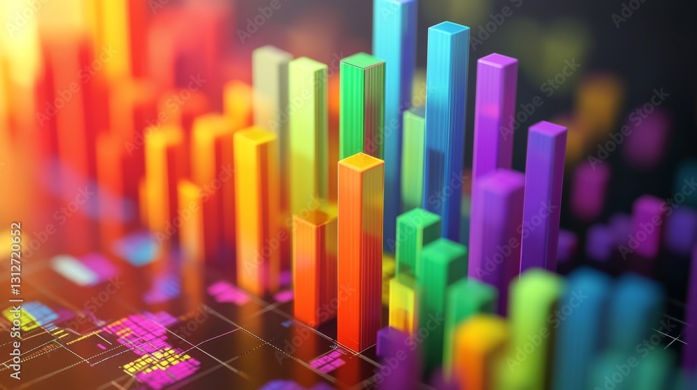 A D bar chart showcasing global population growth, with each bar representing a different decade A D bar chart showcasing global population growth, with each bar representing a different decade