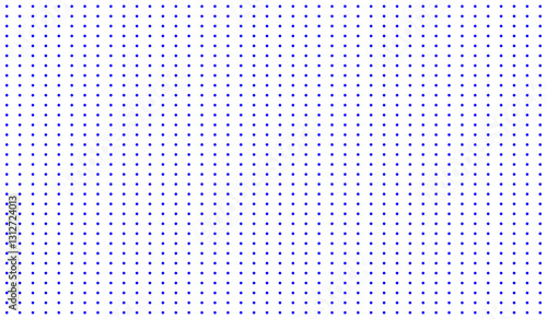 Seamless Halftone Dot Pattern with Small Blue Dots on a White Background