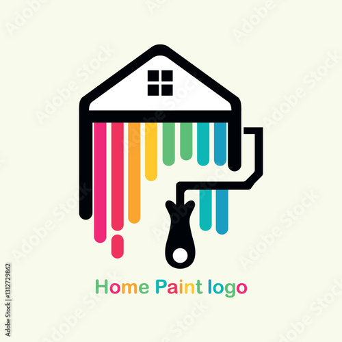 Paint house logo design template