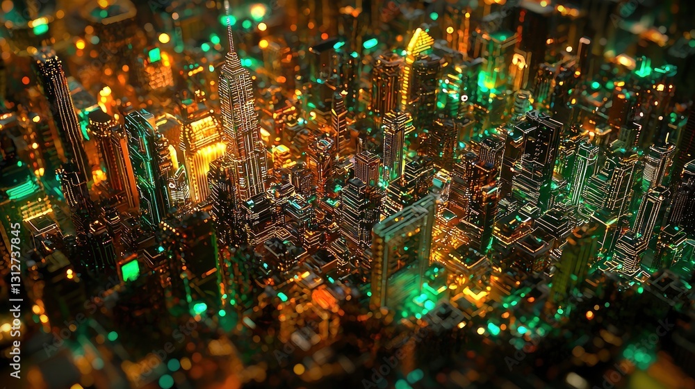Cyberpunk Metropolis: A Digital Cityscape at Night Cyberpunk Metropolis: A Digital Cityscape at Night