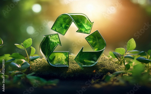 concepto de reciclaje, cuidado medio ambiente, recursos renovables, conciencia ambiental