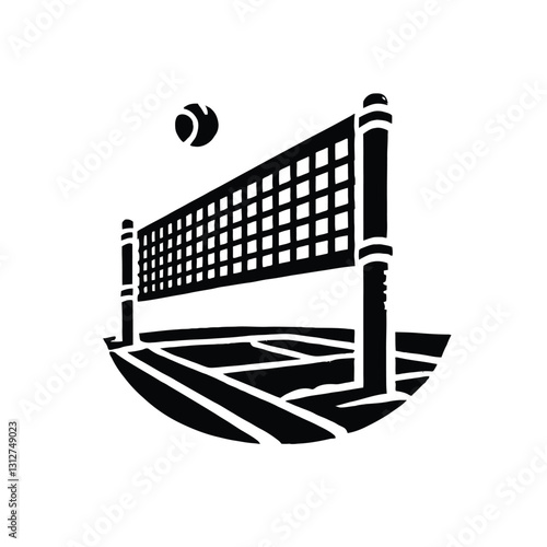 Beach Tennis Net Silhouette