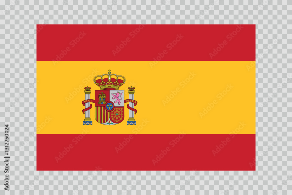 Flag of Spain. National symbol in official colors. Template icon. Abstract vector background. Flag of Spain. National symbol in official colors. Template icon. Abstract vector background.