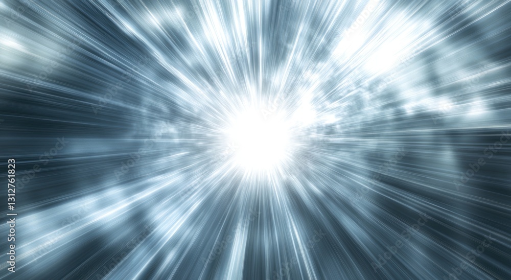 Fototapeta premium Cosmic Speed Zoom Through Cloudy Sky