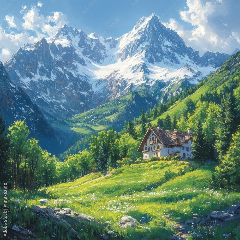 Obraz premium mountain village in the city