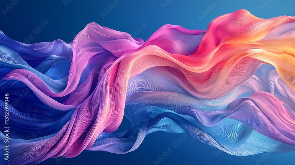 Fototapeta premium Colorful Flowing Fabric Abstract Background Design