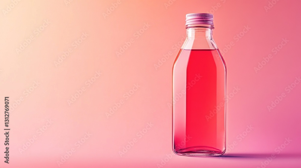 custom made wallpaper toronto digitalColorful Beverage in Glass Bottle with Pink Liquid Against Gradient Background