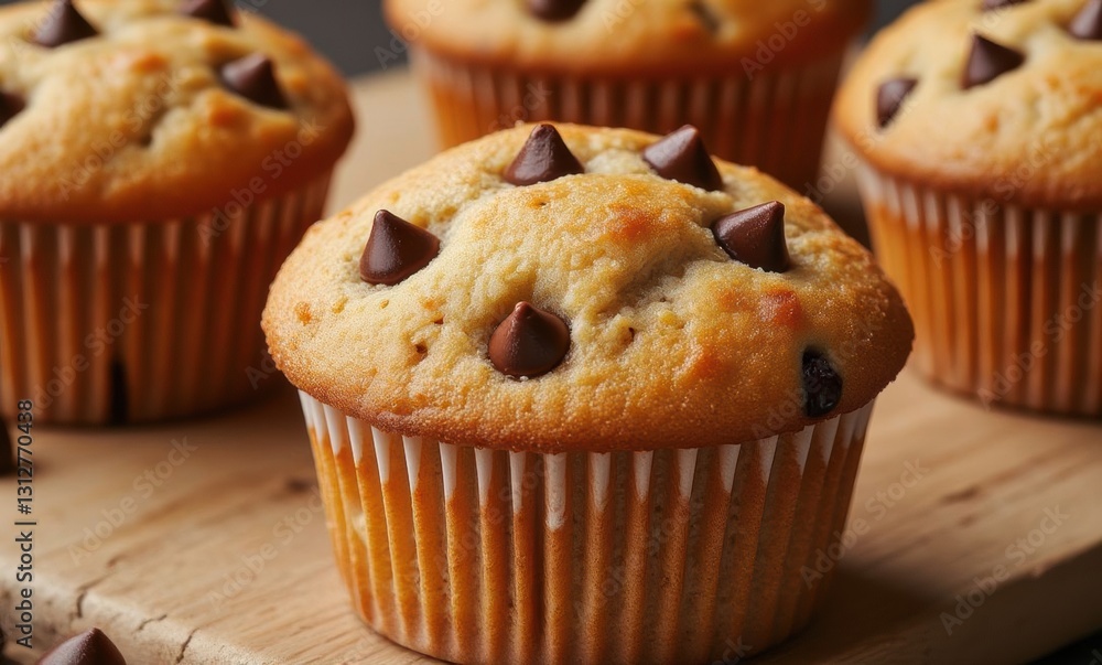 Delicious chocolate chip muffins Delicious chocolate chip muffins