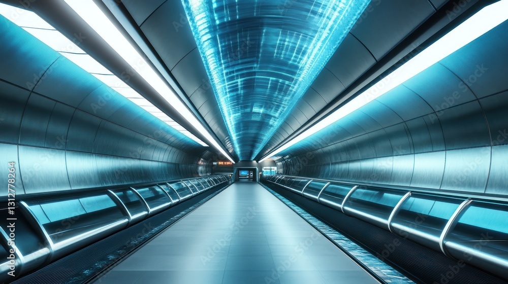 Futuristic Subway Station: A Vision of Tomorrow's Urban Transportation Futuristic Subway Station: A Vision of Tomorrow's Urban Transportation