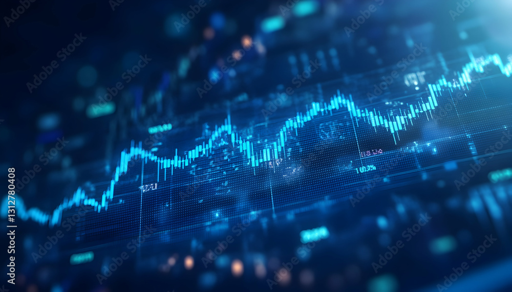 A graph showing a stock market breakout with sharp upward movement - A graph showing a stock market breakout with sharp upward movement -