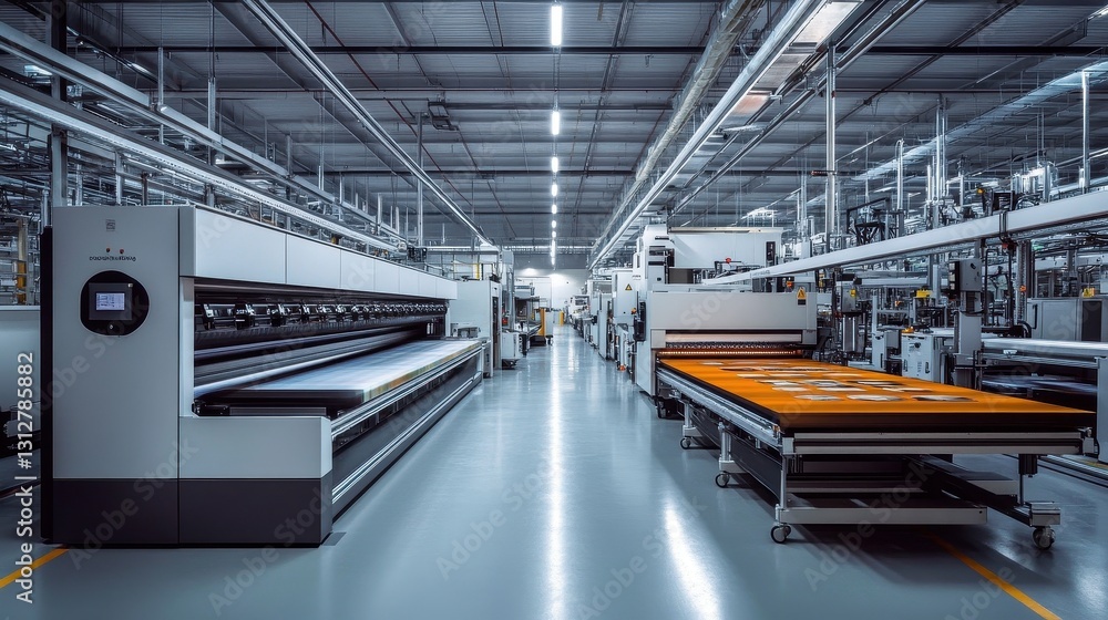 Obraz premium High-capacity production floor dedicated to packaging design printing.