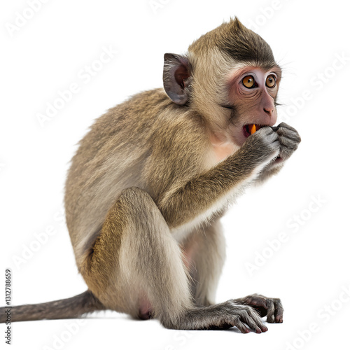 a monkey isolated on transferring background