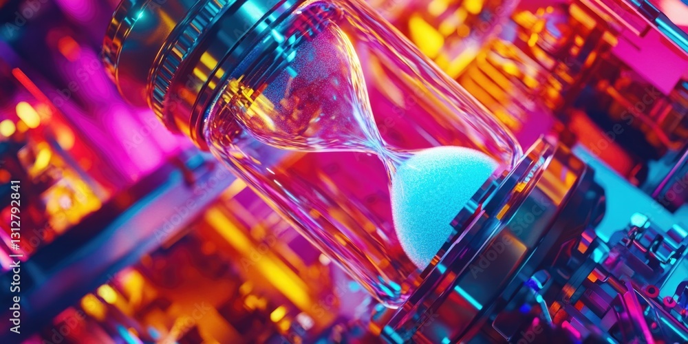 Vivid blend of neon pink and blue hues against black backdrop, creating a mind-bending visual effect. Vivid blend of neon pink and blue hues against black backdrop, creating a mind-bending visual effect.