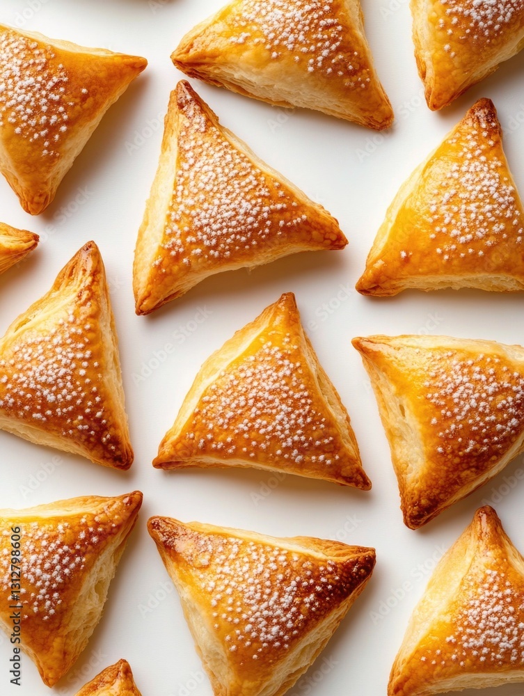 Several golden, flaky pastry bites with a light, airy texture, topped with granulated sugar for a touch of sweetness. Several golden, flaky pastry bites with a light, airy texture, topped with granulated sugar for a touch of sweetness.