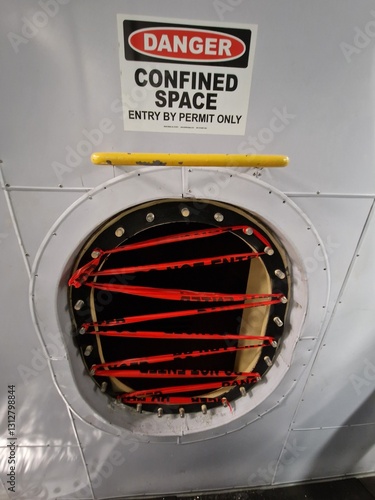 Confined space enter by permit only
