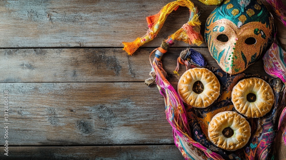 Obraz premium Traditional sweet treats from various cultures, including pastries and bread-based delicacies.