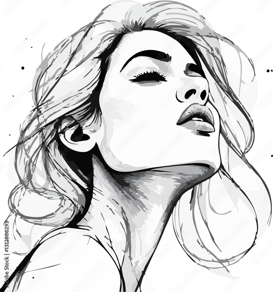abstract illustration of woman abstract illustration of woman