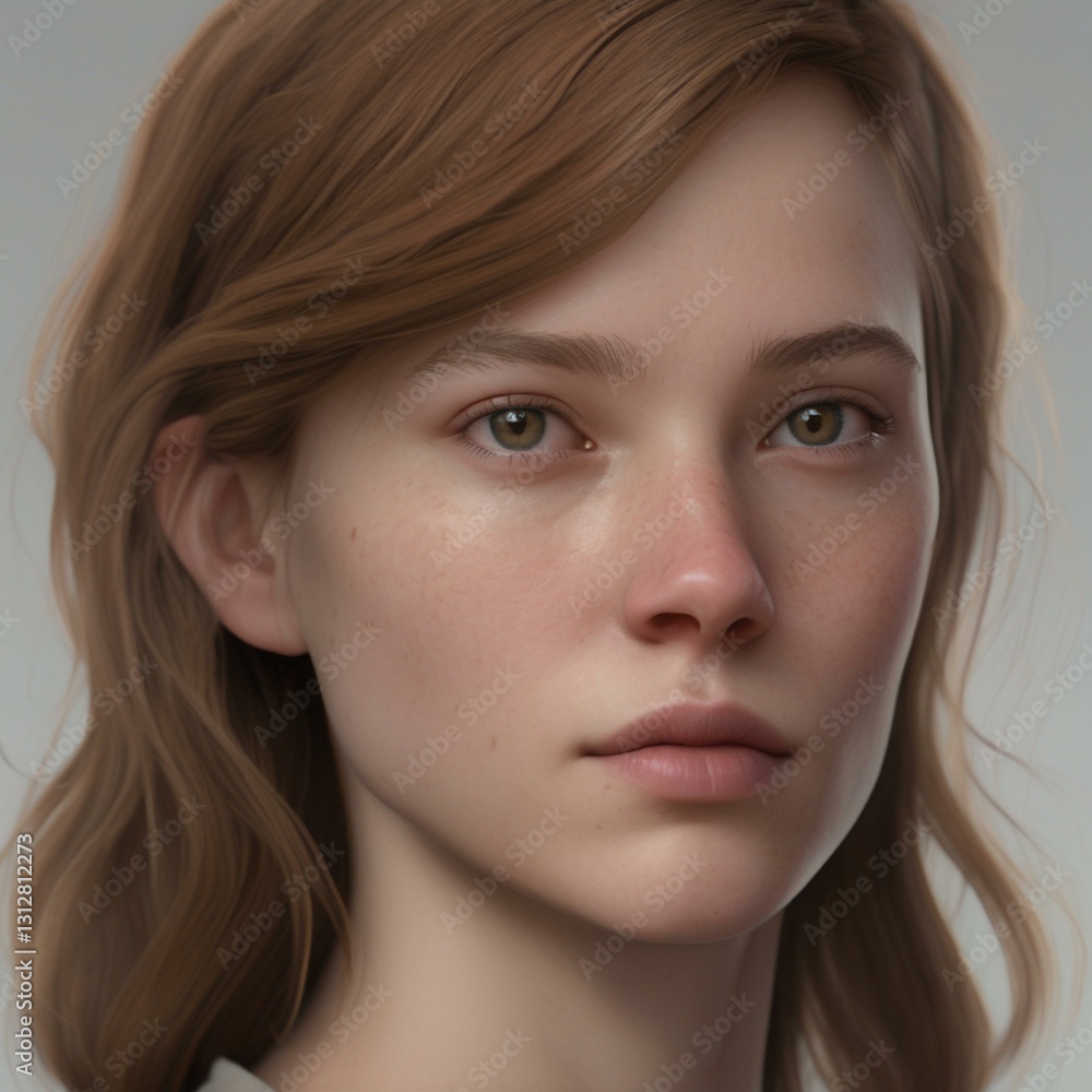 A highly detailed, hyper-realistic close-up portrait of an AI-generated human face. This digital artwork features lifelike skin textures, expressive eyes, and natural lighting. A highly detailed, hyper-realistic close-up portrait of an AI-generated human face. This digital artwork features lifelike skin textures, expressive eyes, and natural lighting.