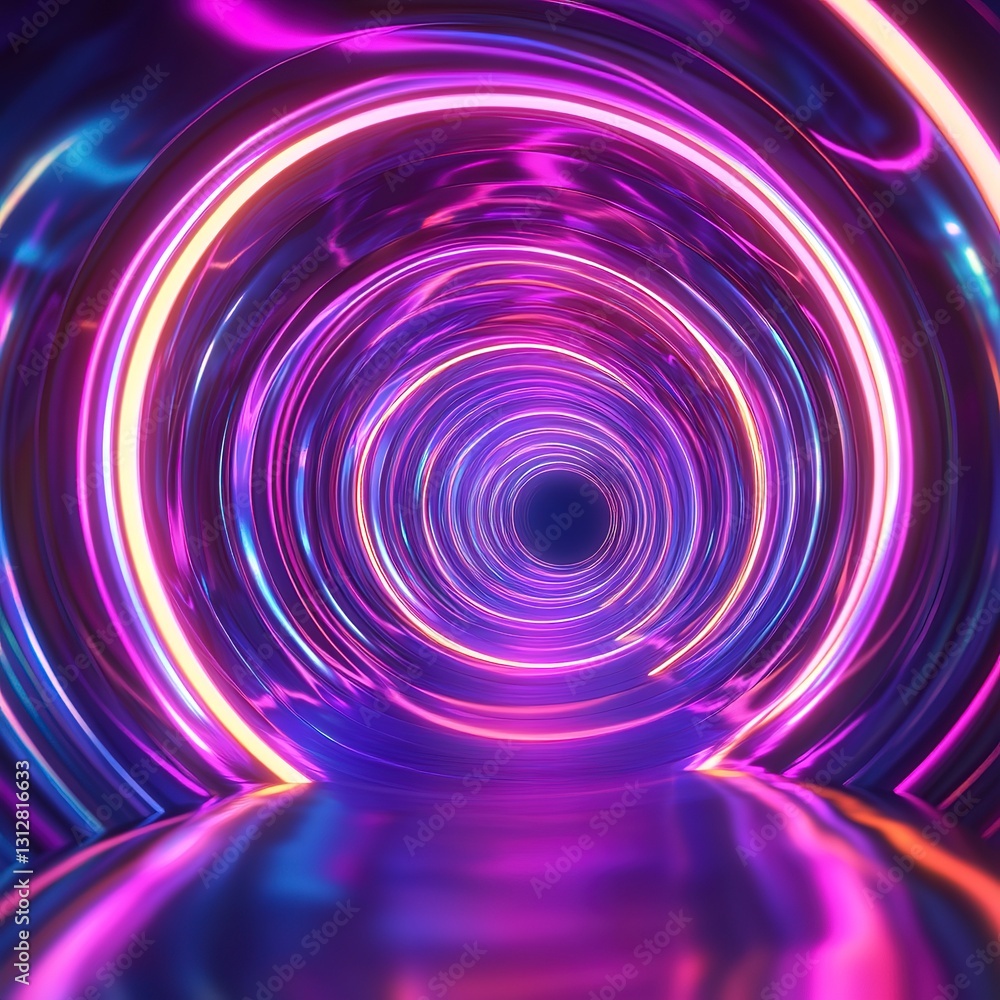 Abstract tunnel of glowing rings, pulsating with dynamic light, infinite depth, vibrant neon hues, surreal and highly detailed, futuristic and immersive Abstract tunnel of glowing rings, pulsating with dynamic light, infinite depth, vibrant neon hues, surreal and highly detailed, futuristic and immersive