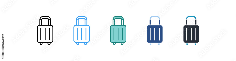 Suitcase Icon Set Multiple Style Collection Suitcase Icon Set Multiple Style Collection