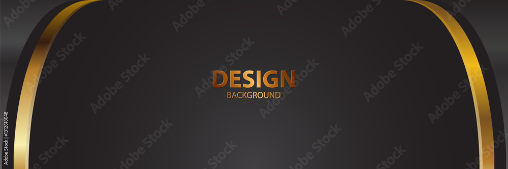 Abstract gold curves dark background design Abstract gold curves dark background design