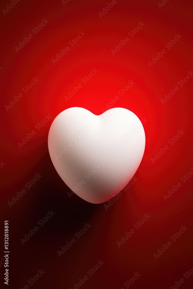 Red, illuminated heart-shaped light. Modern wall sconce with a unique design. Red, illuminated heart-shaped light. Modern wall sconce with a unique design.