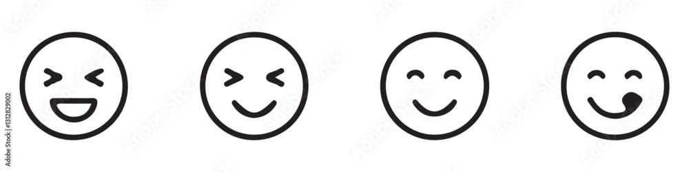Emoji face icon in high-quality hand drawn style. Emoticons vector illustration on isolated background. Happy and sad face business emojis concept. Emoji face icon in high-quality hand drawn style. Emoticons vector illustration on isolated background. Happy and sad face business emojis concept.