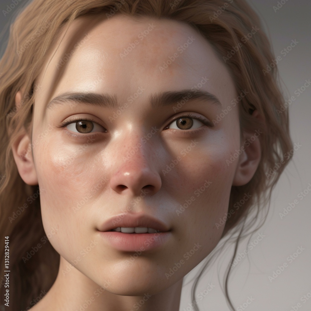 A highly detailed, hyper-realistic close-up portrait of an AI-generated human face. This digital artwork features lifelike skin textures, expressive eyes, and natural lighting. A highly detailed, hyper-realistic close-up portrait of an AI-generated human face. This digital artwork features lifelike skin textures, expressive eyes, and natural lighting.