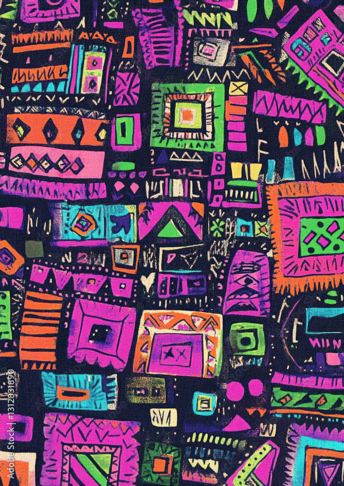 Fototapeta premium Vibrant abstract geometric pattern design