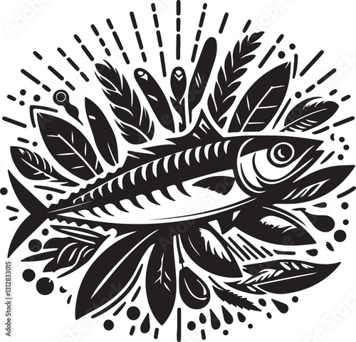 Mackerel Fish Illustration: Vector Art for Design