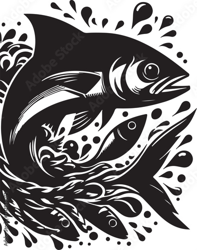 Mackerel Fish Illustration: Vector Art for Design