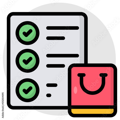 Perfect design icon of shopping list,