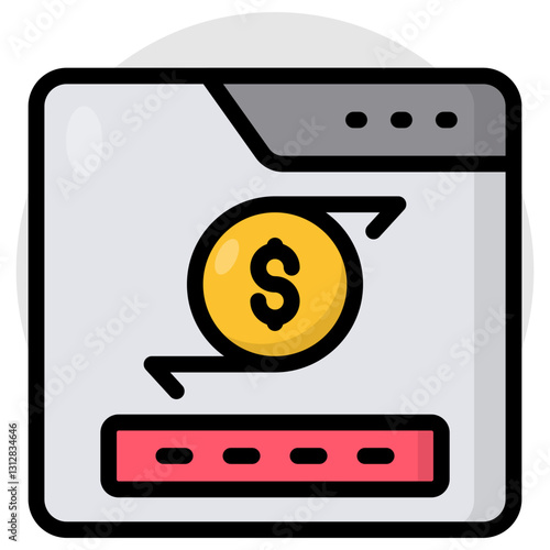 Modern design icon of money transfer