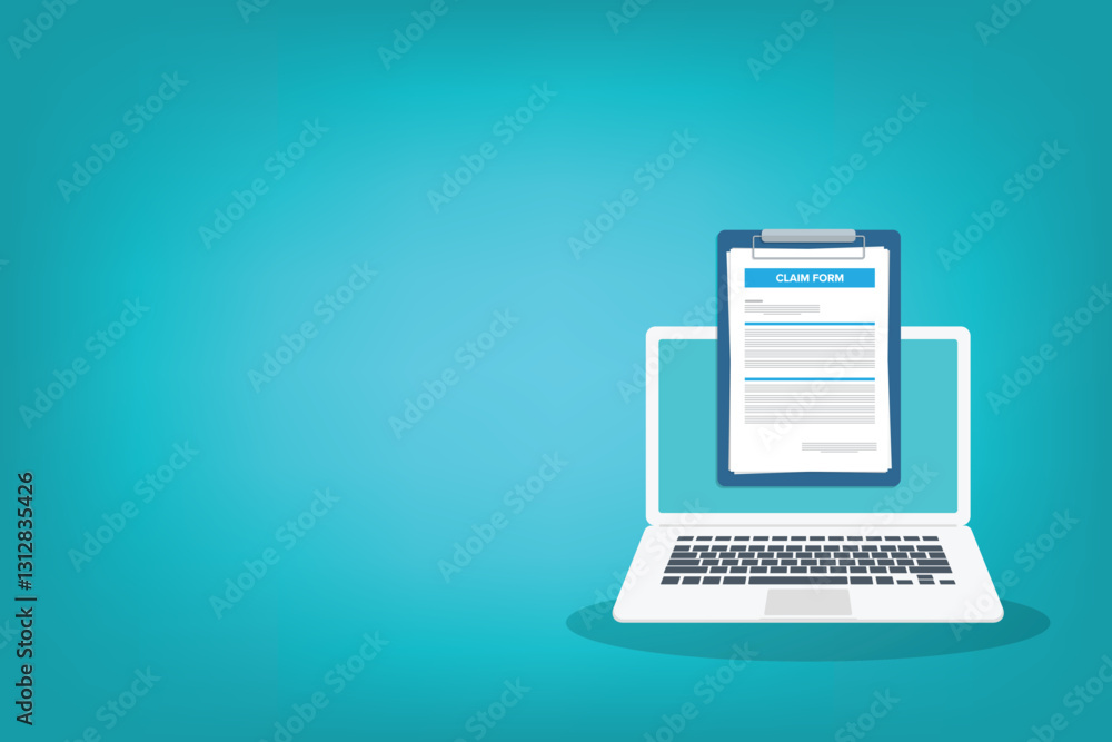 Clipboard claim form. Check list. Online claim form. Clipboard claim form. Check list. Online claim form.