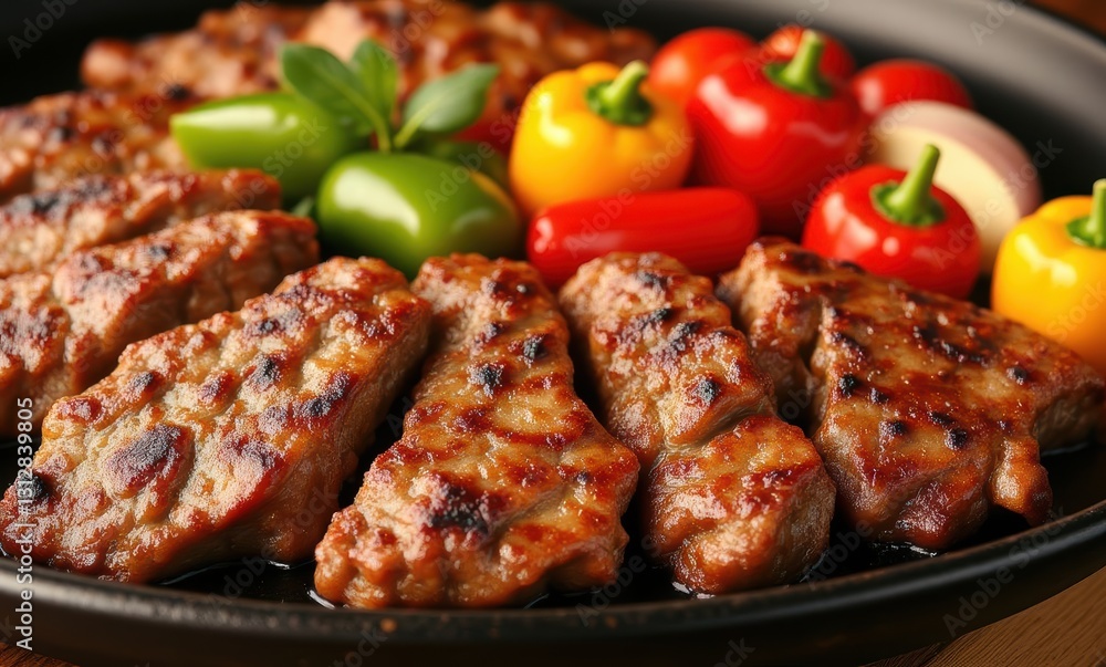 Grilled meat with fresh vegetables Grilled meat with fresh vegetables